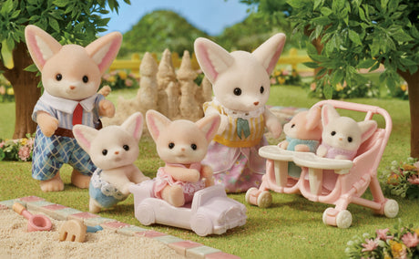Poupée - SYLVANIAN FAMILIES - Famille Fennec - Multicolore - Articulée et habillée avec soin