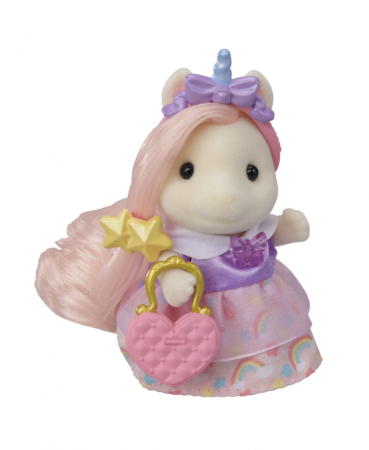 Coiffeuse Fille Poney - SYLVANIAN FAMILIES - Joy aux cheveux roses - Accessoires de coiffure inclus