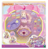 Coiffeuse Fille Poney - SYLVANIAN FAMILIES - Joy aux cheveux roses - Accessoires de coiffure inclus