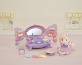 Coiffeuse Fille Poney - SYLVANIAN FAMILIES - Joy aux cheveux roses - Accessoires de coiffure inclus