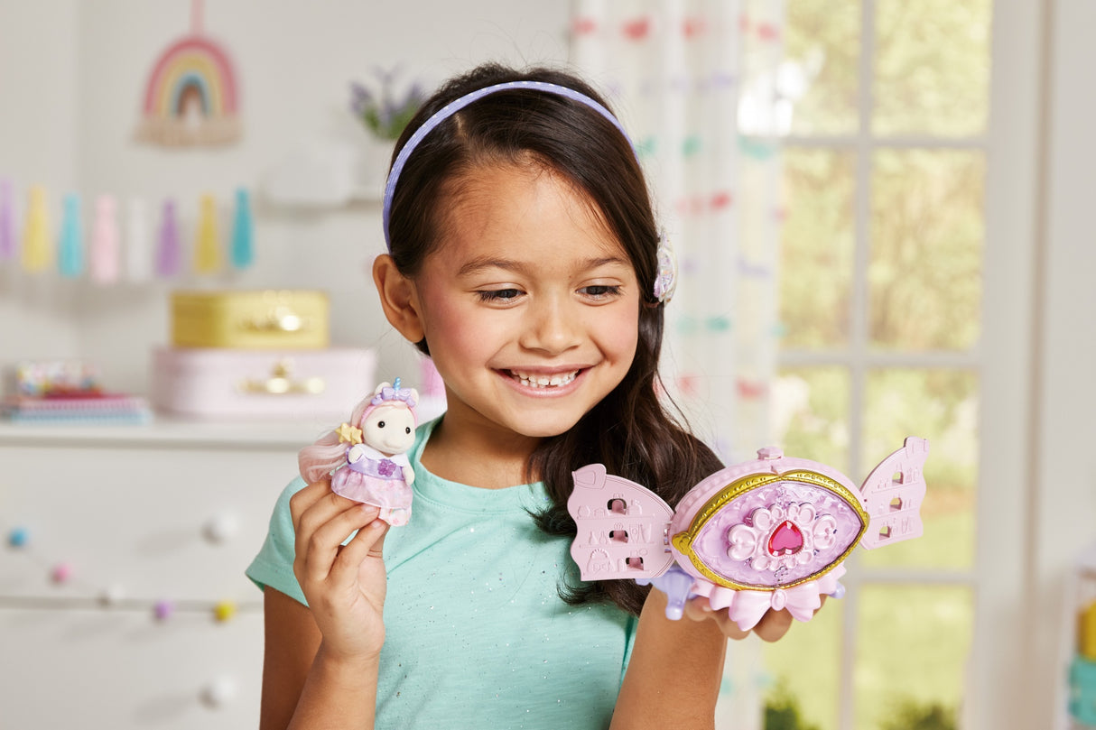 Coiffeuse Fille Poney - SYLVANIAN FAMILIES - Joy aux cheveux roses - Accessoires de coiffure inclus