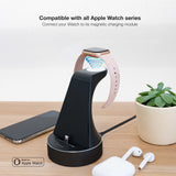 Chargeur sans fil TooQ pour Apple Watch et iPhone (Noir)