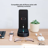 Chargeur sans fil TooQ pour Apple Watch et iPhone (Noir)
