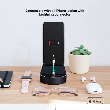 Chargeur sans fil TooQ pour Apple Watch et iPhone (Noir)