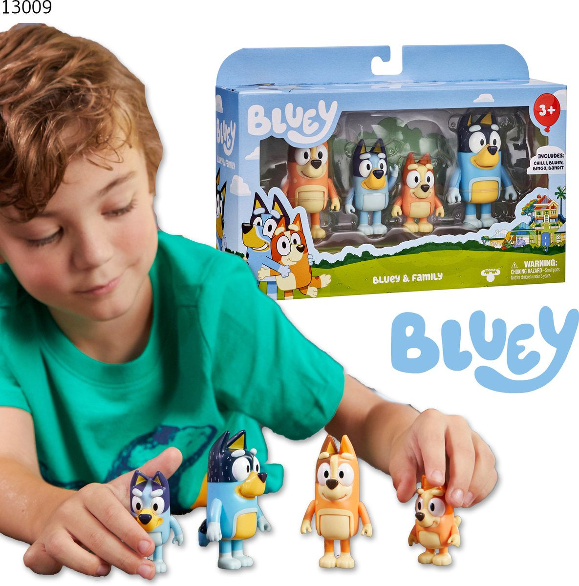 Coffret de 4 figurines de la famille de Bluey - MOOSE TOYS