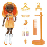 Rainbow High S23 Fashion Doll - Poupée 27 cm Michelle St Charles (Orange Fluo) - 1 tenue, 1 paire de chaussures et des accessoires