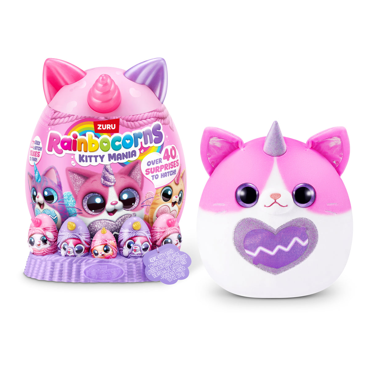 oeuf surprise - Peluche - ZURU - Rainbocorns KittyMania - Modele aléatoire - Des 3 ans
