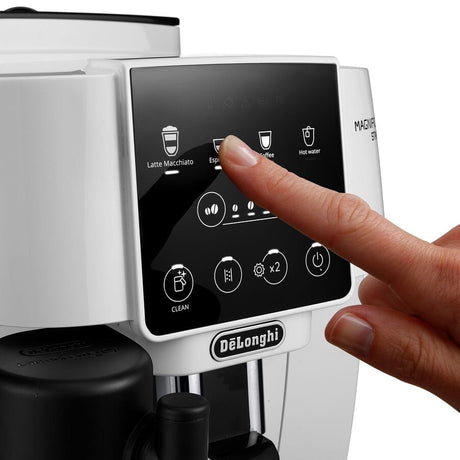 Machine expresso broyeur - De'Longhi - Magnifica start - ECAM220.61.W - 4 recettes - Blanc inox
