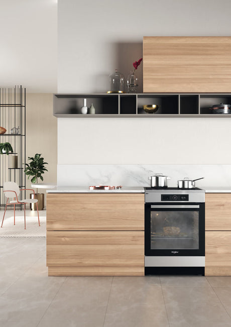 Cuisiniere a induction - WHIRLPOOL - WS68IB8ACX/FR/1 - 4 foyers - 2900 W - L60 cm - Inox