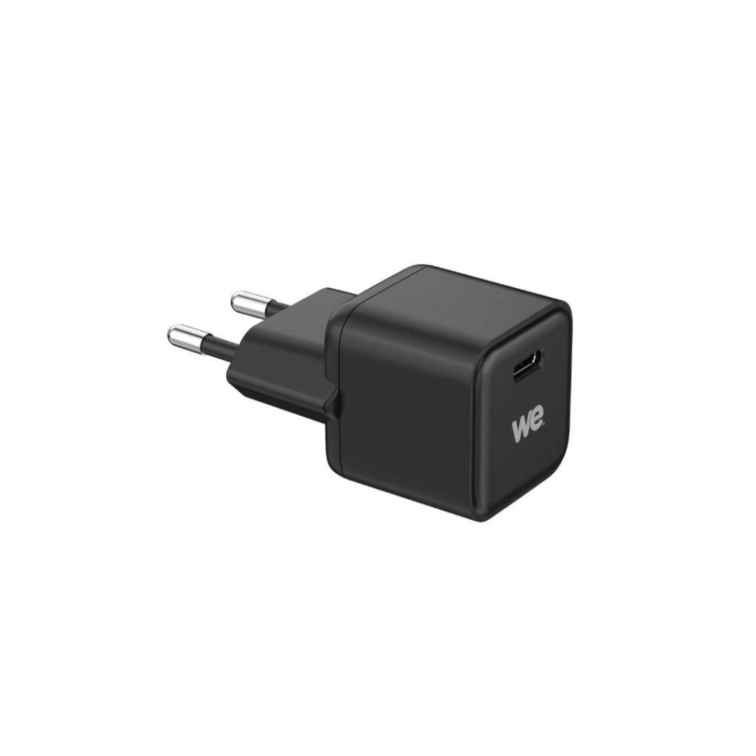 Chargeur secteur WE GaN 1 Port USB-C : 5V/3A, 9V/2.22A, 12V/1.67A, 20W, Compatib