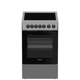 Cuisiniere vitrocéramique - INDESIT - I5V3PCS - 4 foyers - 7,7 KWh - L50 cm - Silver