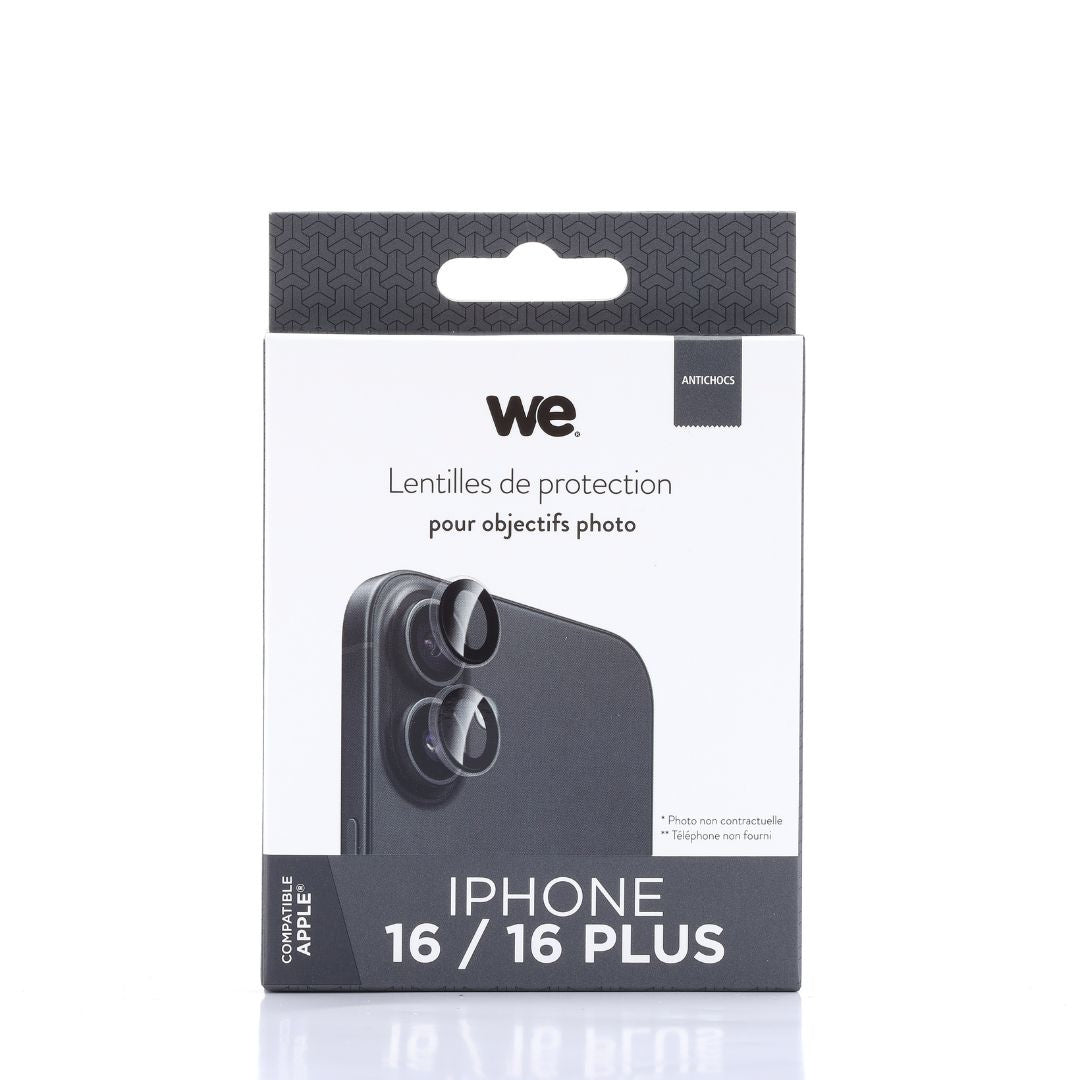 WE Lentilles de protection pour objectifs d'appareil photo iPhone 16/16 PLUS/17