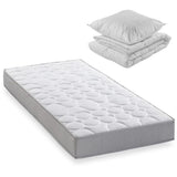 Pack matelas 90x190 cm + couette + oreiller - 330 Ressorts ensachÈs - 5 zones de confort - 19 cm - Ferme - DEKO DREAM Springmax