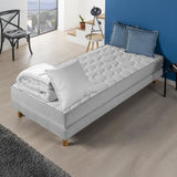 Pack matelas 90x190 cm + couette + oreiller - 330 Ressorts ensachÈs - 5 zones de confort - 19 cm - Ferme - DEKO DREAM Springmax