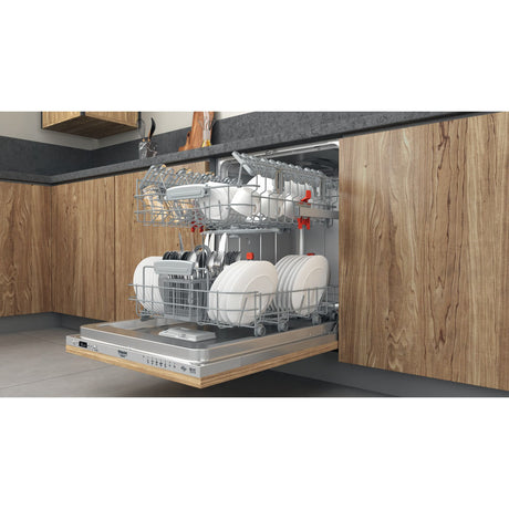 Lave-vaisselle tout encastrable HOTPOINT HI5030W - 14 couverts - Induction - 43dB