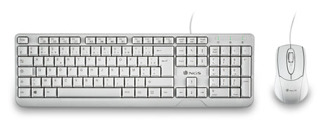 Pack 2en1 (Clavier/Souris) NGS Cocoa (Blanc)