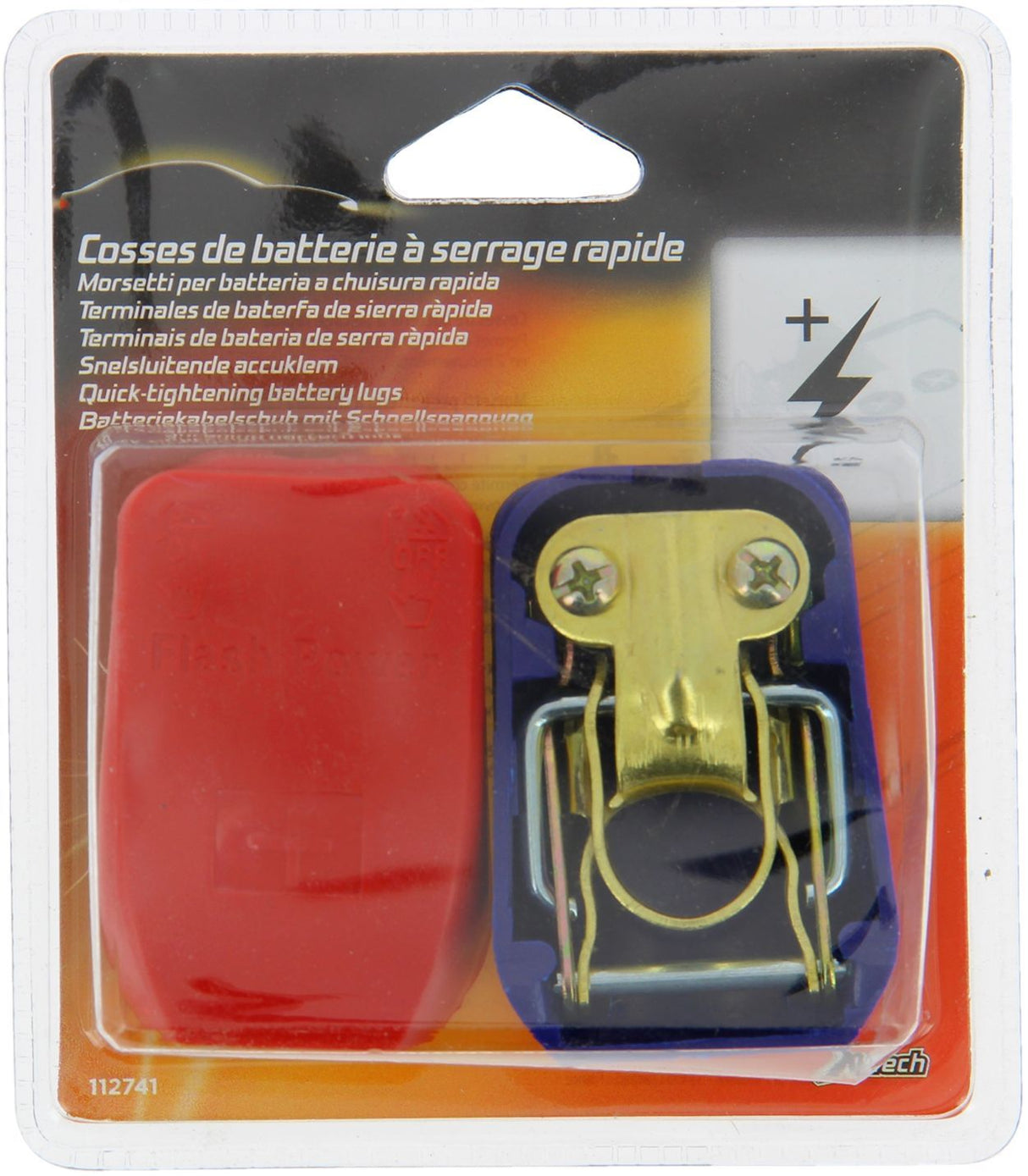 Lot de 2 cosses de batterie - XL TECH - a serrage rapide (+) (-)