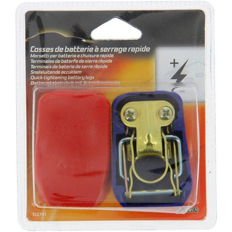Lot de 2 cosses de batterie - XL TECH - a serrage rapide (+) (-)