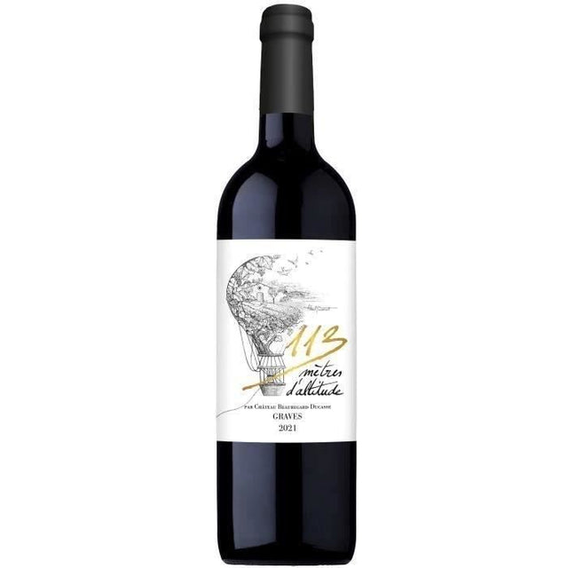 113 metres d'altitude 2023 Graves vendu en Caisse Bois - Vin rouge de Bordeaux