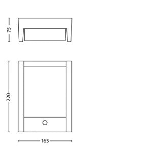 Applique murale - PHILIPS - Arbour IR - 4000K - Anthracite - IP44
