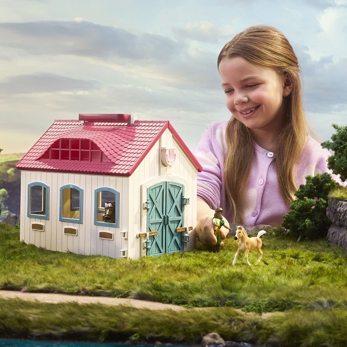 Coffret Écurie Transportable SCHLEICH 42703 Horse Club, Des 4 ans