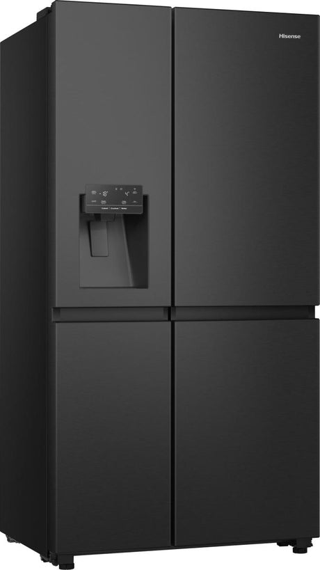 Réfrigérateur Américain - HISENSE - RS818N4TFC - 632 L - Classe C - 91 x 73 x 179 cm - Inox noir