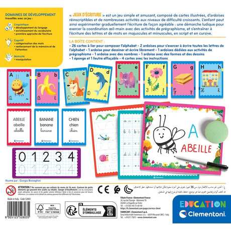Clementoni - Coffret Jeux d'écriture - 23 activités - Dés 4 ans