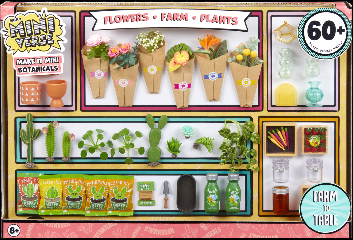 MGA Miniverse - Botanicals - Jeu Créatif - Mini plantes - Loisirs créatif et décoratif en résine - Non Comestible - 8 ans et plus