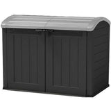 KETER - Coffre de rangement extÈrieur en rÈsine 2000 litres Noir et gris - Abri de stockage de jardin