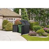 Coffre de rangement extérieur KETER en résine 2000 litres Noir et gris - Abri de stockage de jardin
