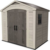 Abri de jardin KETER Factor 4.45, Abri résistant aux intempéries, Marron - 182 x 256.6 x 243 cm