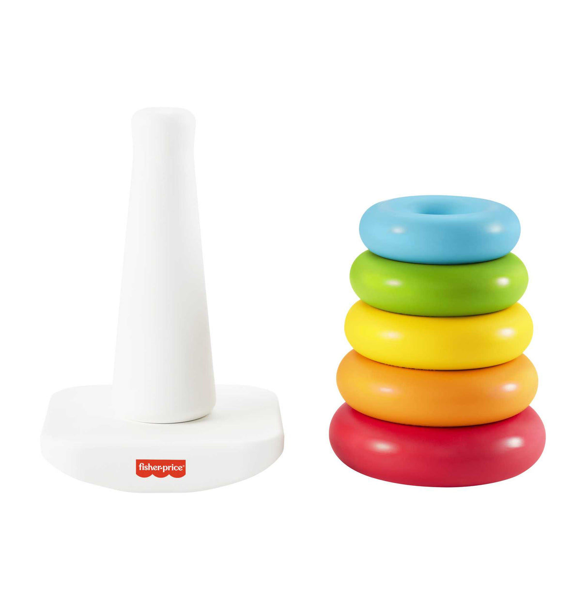 Fisher-Price - Pyramide arc-en-ciel - Jouet d'éveil 1er âge - Des 6 mois GRF09