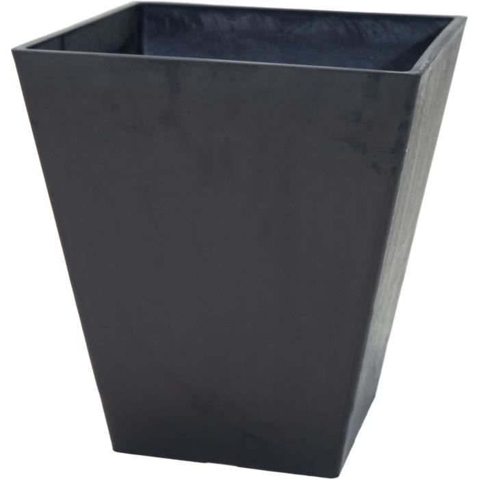 Pot de fleur - MEGA COLLECTIONS - Ecostone Square - 41 x 45 cm - Noir