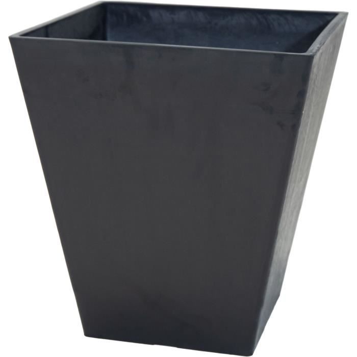 Pot de fleur - MEGA COLLECTIONS - Ecostone Square - 48 x 57 cm - Noir