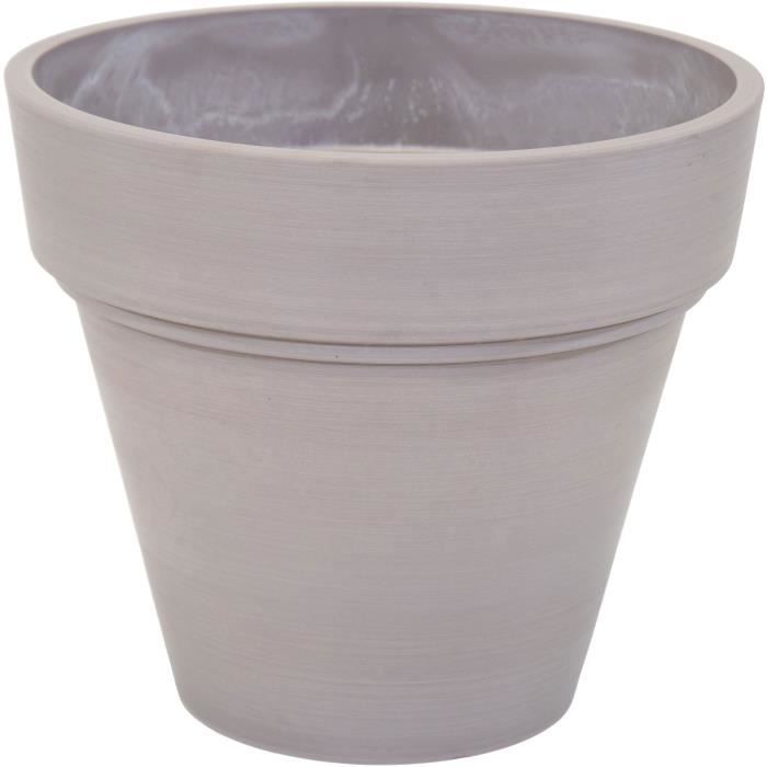 Pot de fleur - MEGA COLLECTIONS - Ecostone Planter - ÿ 55 cm - H 51 cm - Taupe