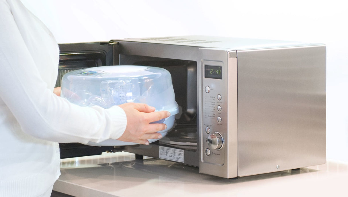 Stérilisateur micro-ondes - PHILIPS AVENT - Vapeur rapide - Bleu/Blanc - Stérilise en 2 min - Design compact