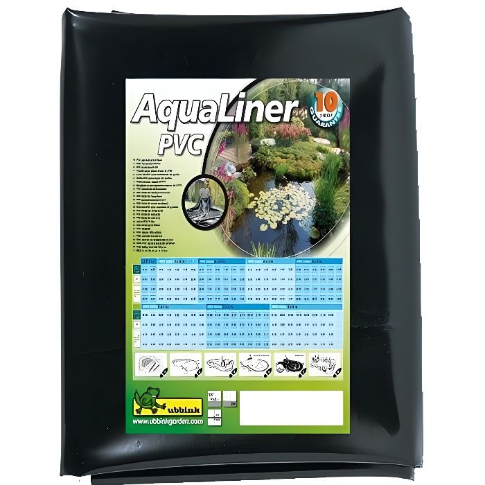 Ubbink Bâche pour bassin de jardin / étang en PVC 6 * 7 metres Noir 401398
