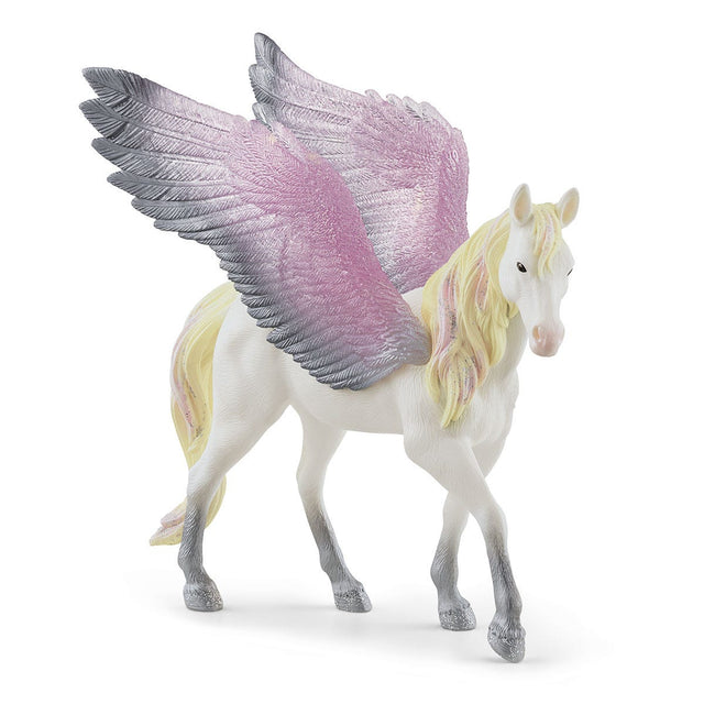 Figurine Pégase Ailée - Avec Ailes et Criniere Brillantes - Figurine Cheval Amusante et Durable - Cadeau pour Enfants a Partir de 5