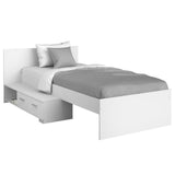 PARISOT Chambre enfant complete 2 pieces - Lit + bureau - Style essentiel - DÈcor blanc - COSMOS
