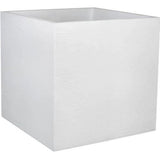 Pot de fleurs Carré 50 cm - EDA - Graphit - 57 L - 49,5 x 49,5 x H. 49,5 cm - Blanc cérusé