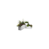 Pot de fleurs Carré 50 cm - EDA - Graphit - 57 L - 49,5 x 49,5 x H. 49,5 cm - Blanc cérusé