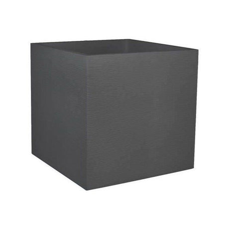 Pot de fleurs Carré 50 cm - EDA - Graphit - 57 L - 49,5 x 49,5 x H. 49,5 cm - Gris Anthracite