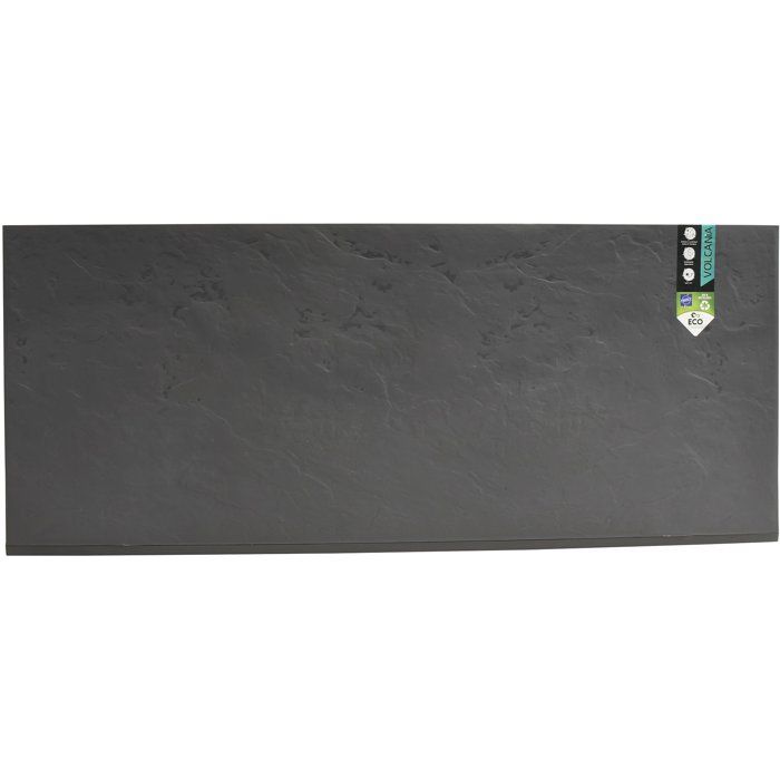 Jardiniere - EDA - Volcania - 98 L - Intérieur / Extérieur - Décor Pierre - 99,5 x 39 x H. 43 cm - Gris Anthracite