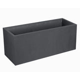 Jardiniere - EDA - Volcania - 98 L - Intérieur / Extérieur - Décor Pierre - 99,5 x 39 x H. 43 cm - Gris Anthracite