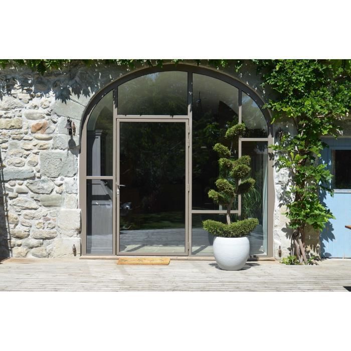 Pot de fleurs Rond Egg Ø 50cm - EDA - Graphit - 46 L - Ø 50 x H. 45 cm - Blanc cérusé