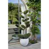 Pot de fleurs Rond Egg Ø 50cm - EDA - Graphit - 46 L - Ø 50 x H. 45 cm - Blanc cérusé