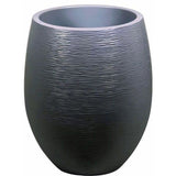 Pot de fleurs Rond Egg Ř 50cm - EDA - Graphit - 53 L - Ř 50 x H. 53 cm - Gris Anthracite