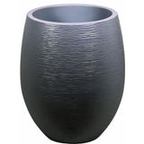 Pot de fleurs Rond Egg Ø 50cm - EDA - Graphit - 53 L - Ø 50 x H. 53 cm - Gris Anthracite