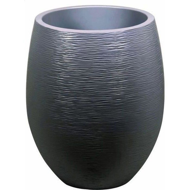 Pot de fleurs Rond Egg Ř 50cm - EDA - Graphit - 53 L - Ř 50 x H. 53 cm - Gris Anthracite