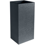 Pot de fleurs Carré Haut 40 cm - EDA - Graphit - 31 L - 39,5 x 39,5 x H. 80 cm - Gris Anthracite